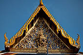 Bangkok Grand Palace,  Wat Phra Keow (temple of the Emerald Buddha). Detail of the western gable of the ubosot.